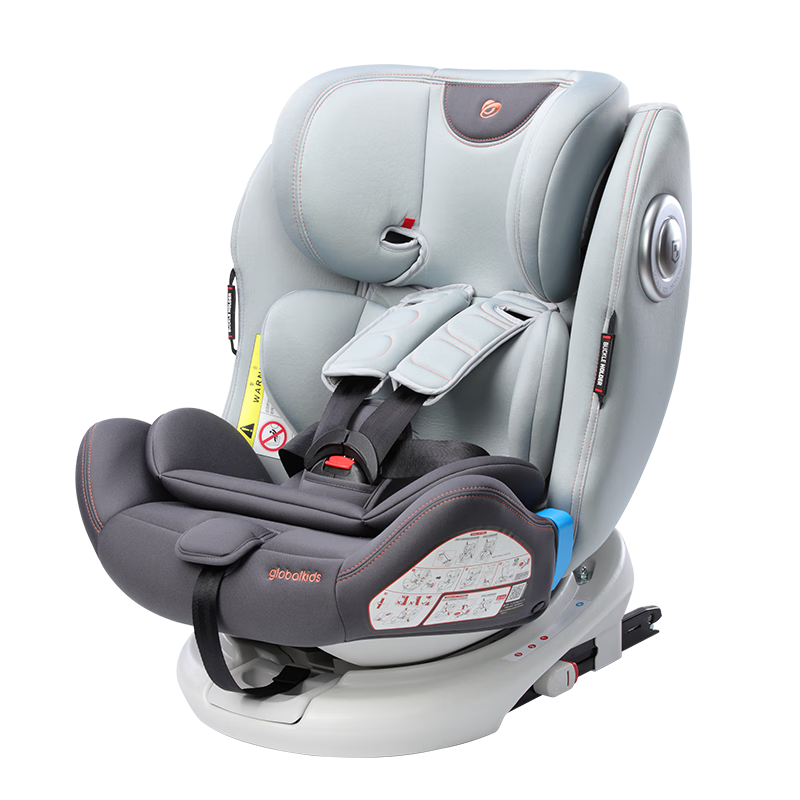 环球娃娃（GLOBALKIDS）星钻骑士儿童宝宝汽车安全座椅360度旋转儿童宝宝汽车用0-12岁 宫红