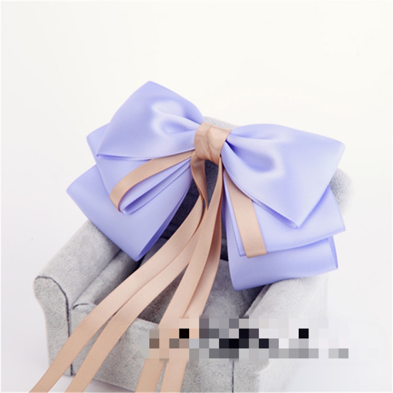 览日鸟韩版手工发卡大蝴蝶结发饰飘带发夹子韩国头饰仙女饰品盘发头花