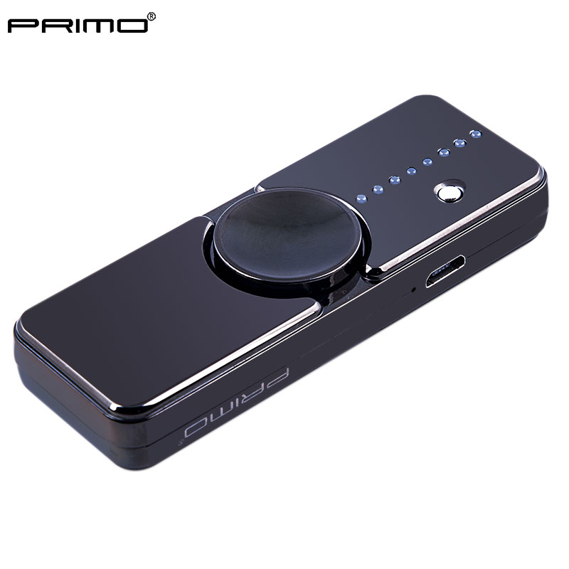 primo指尖陀螺充电打火机 防风创意礼物usb点烟器黑冰