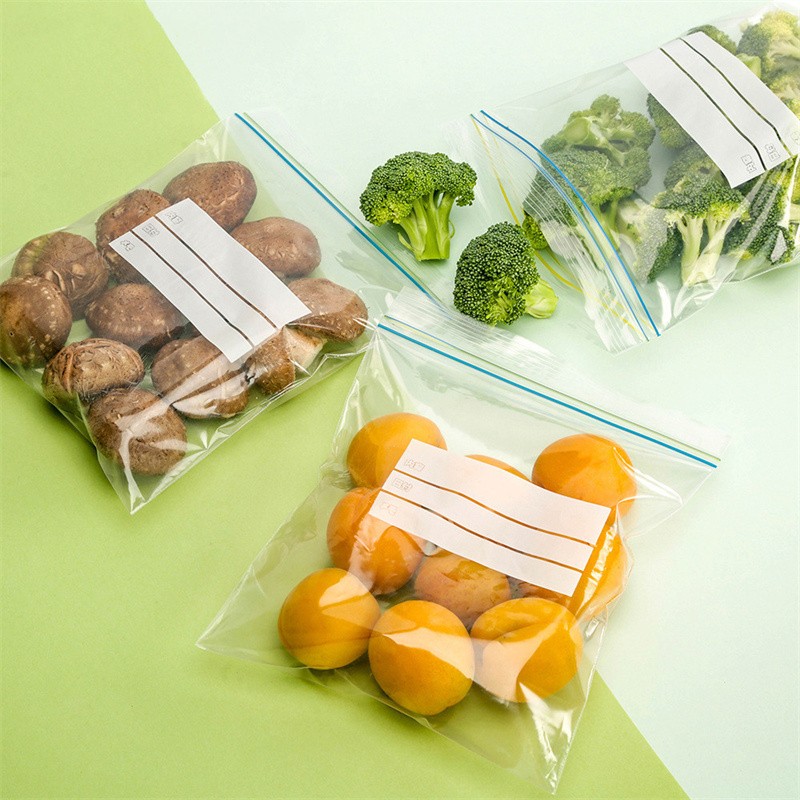 食品密封袋冰箱食品分类收纳食品保鲜密实袋 A8 【新老款式随机发】中号60只