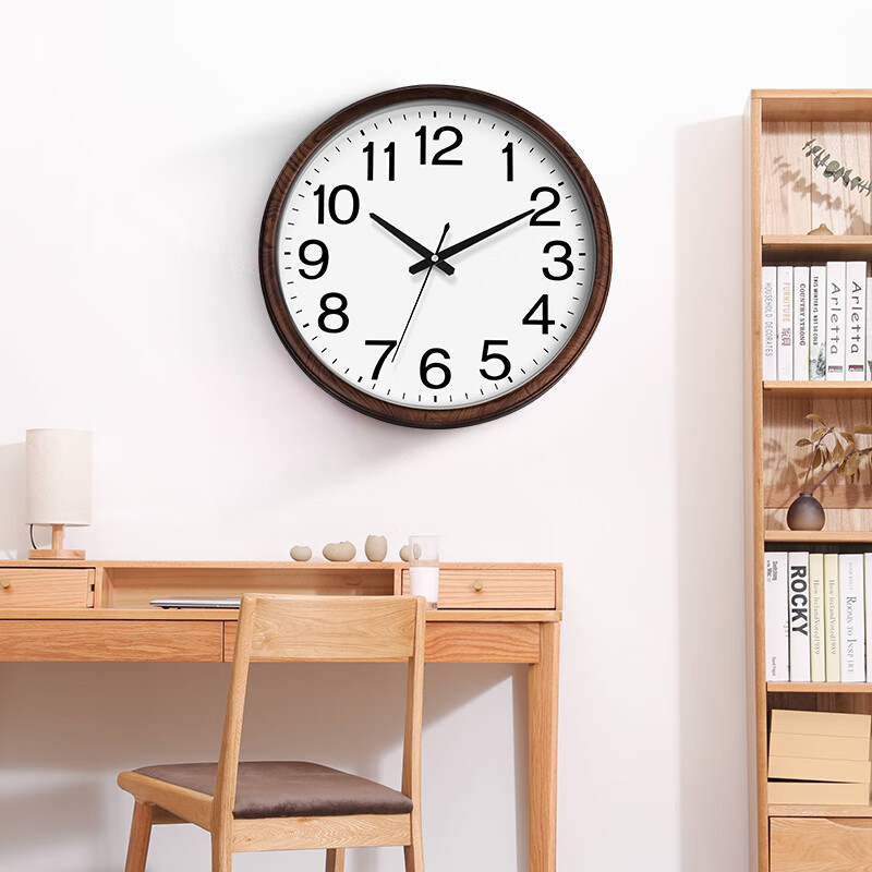 Timess挂钟钟表客厅简约家用创意时尚时钟表挂墙石英钟41cm+16英寸