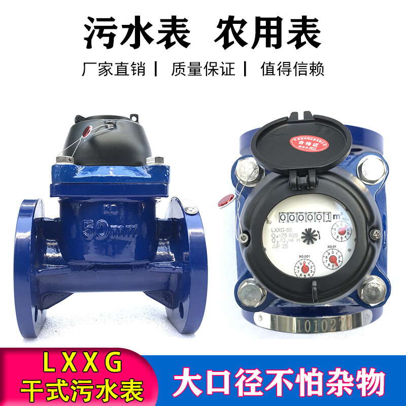 惠利得工业污水表干式可拆式冷水表防冻污水专用冷水表dn50dn65dn80
