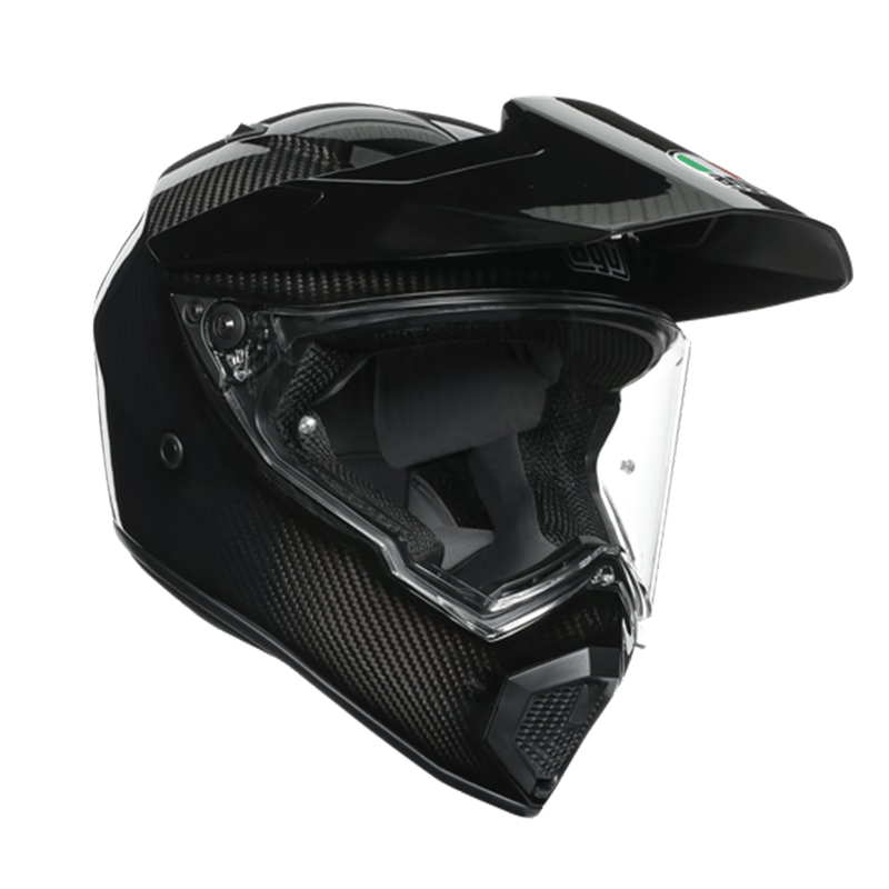 AGV AX9机车越野头盔防雾全覆式男女摩托车全盔四季通用 MONO MATT -哑光碳纤维 L码(适合57-58cm的头围)