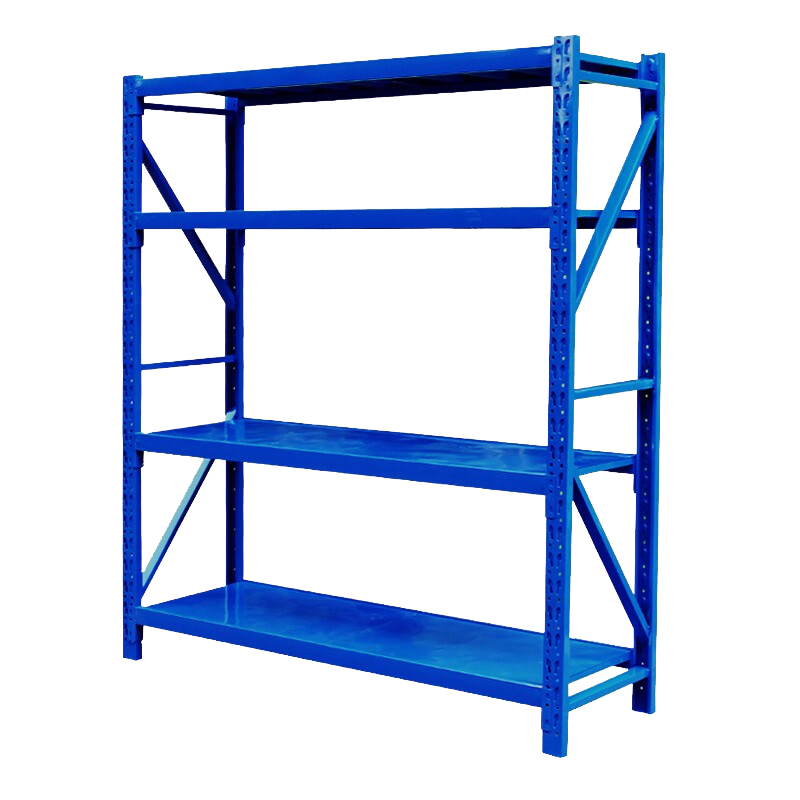 【送货上门】工来工往货架仓储货架家用2米超市置物架中型货架便利店地摊货架储物架展示架摆摊货架子货物架 蓝色 2000*600*2000=4层主架