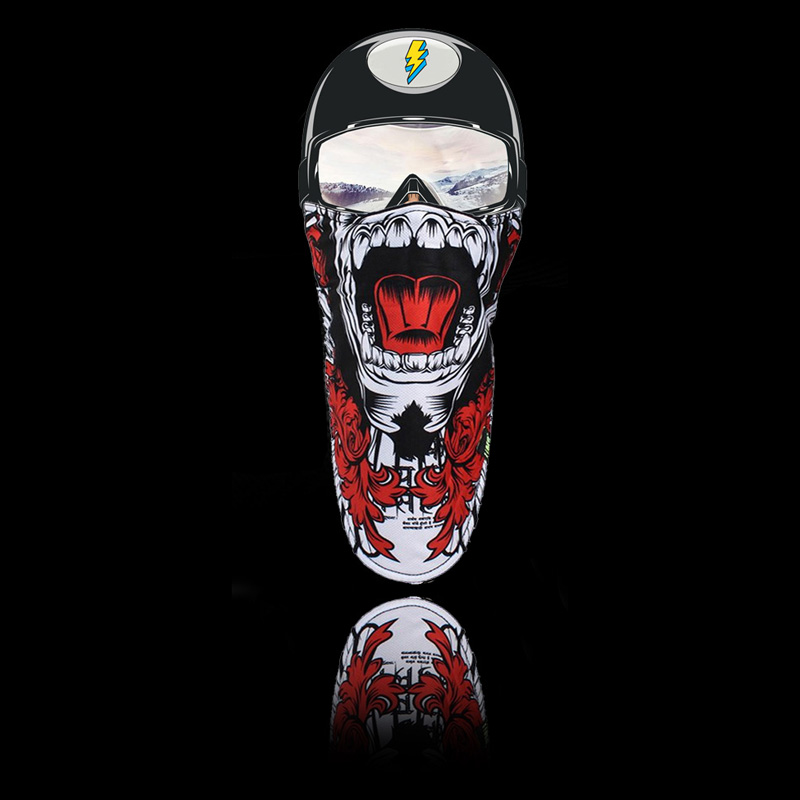 男女护脸 儿童骑行防寒面罩 防风保暖口罩头巾 大号怪兽羽毛