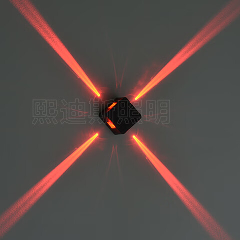 彩色七彩灯装饰灯庭院酒吧ktv装饰灯彩光景观灯过道走廊十字壁灯 红光