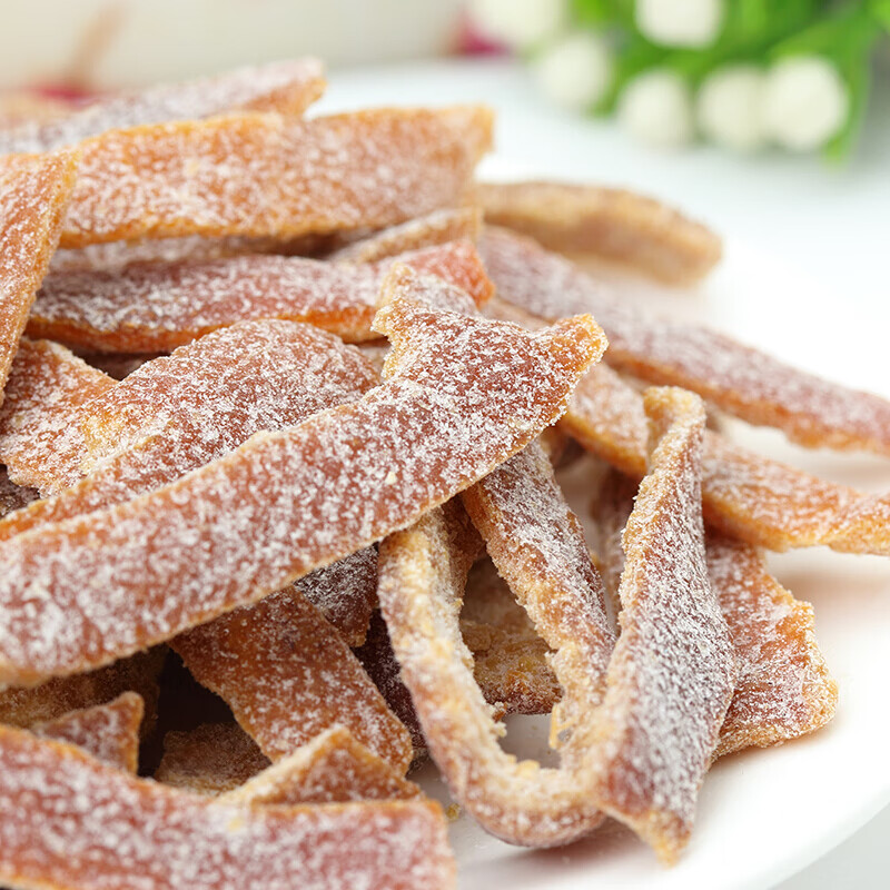 盐津陈皮条 陈皮干蜜饯陈皮 蜜果脯零食 九制陈皮 陈皮丝泡水零食500