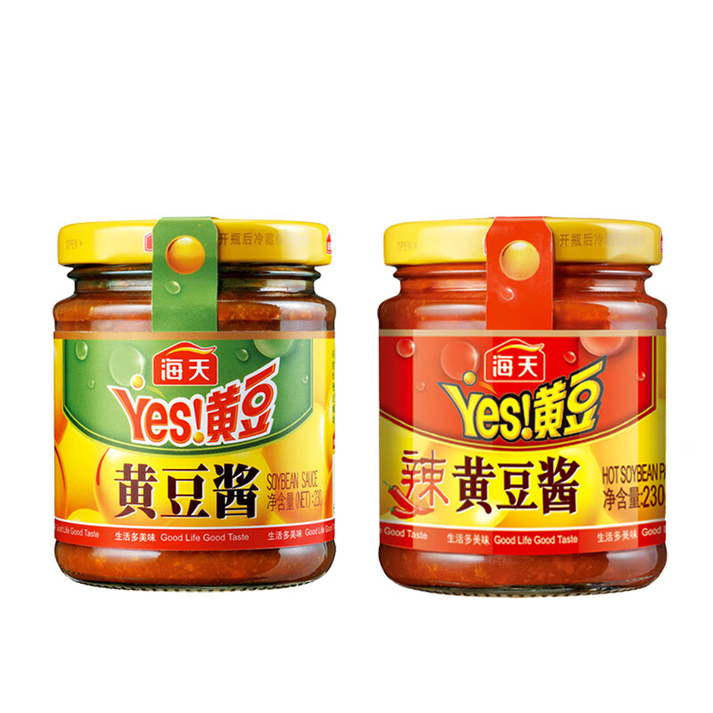 海天黄豆酱800g/230g/340g辣黄豆酱调味料豆瓣酱辣椒酱东北大酱 (组合