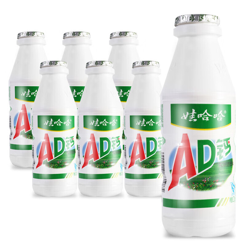 娃哈哈 AD钙奶瓶儿童牛奶酸奶饮料苏打水早餐奶乳酸菌整箱批发 娃哈哈AD钙奶220g(4*5)
