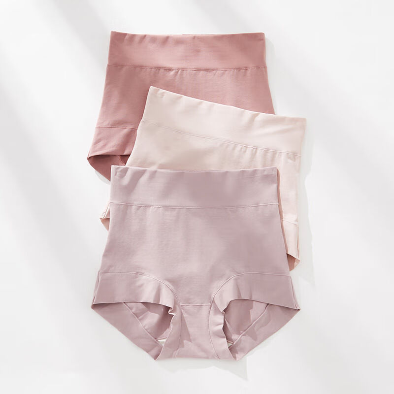 浪漫春天新疆长绒棉内裤女高腰收腹提臀无痕抗菌大码胖mm收小肚子 烟
