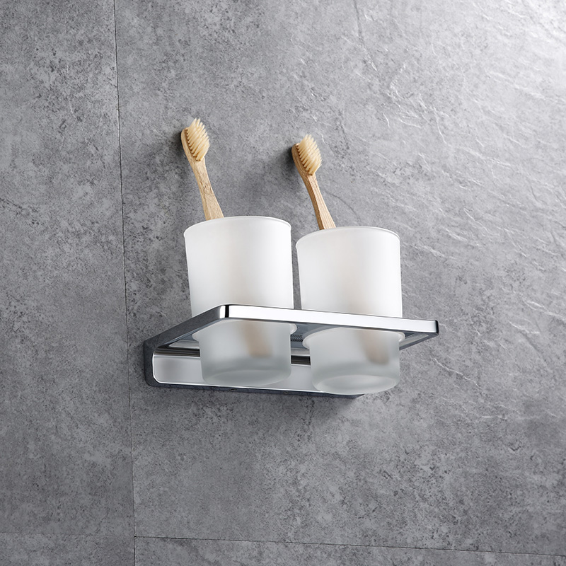 漱口杯架 德国德国北欧杯架 卫生间牙膏双杯 浴室漱口杯 浴室五金件