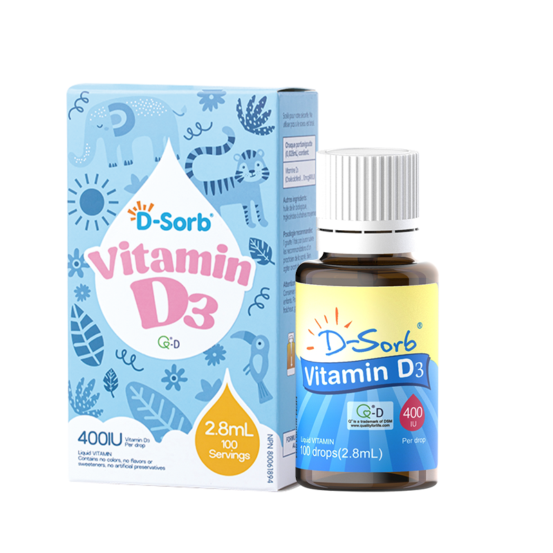 滴适宝d3滴剂宝宝儿童钙铁锌全系列 加拿大进口d-sorb d3滴剂*1瓶