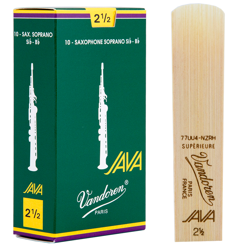 彎德林（Vandoren）JAVA綠盒高音薩克斯哨片降B彎得林流行爵士2.5號3號海尚樂器 2.5號一盒（10片）
