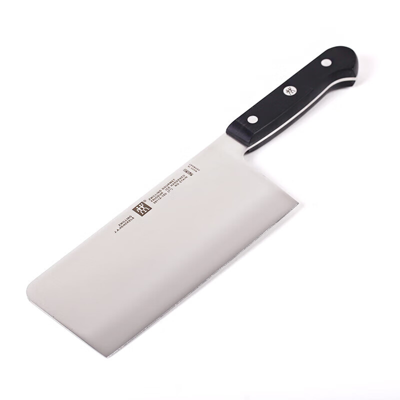 双立人（ZWILLING）德国进口Gourmet系列中式菜刀加家禽简刀2件套 黑色 60°以上 18cm 13cm