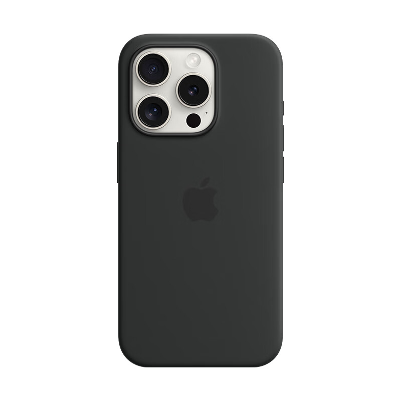 Apple iPhone 15 Pro Max 专用 MagSafe 硅胶保护壳 - 黑色 MT1M3FE/A*企业专享
