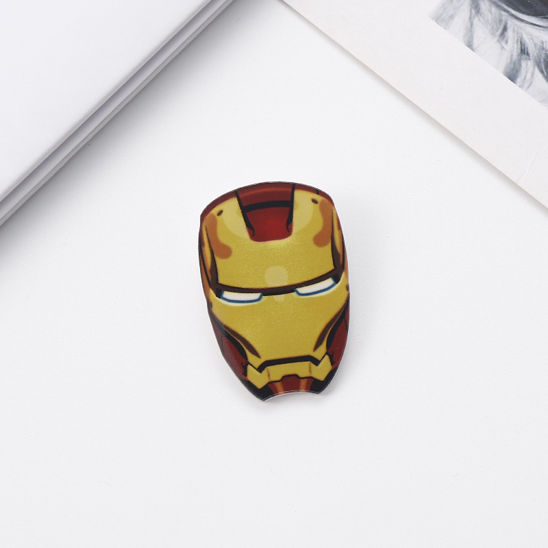 可爱卡通英雄复仇者联盟超人蝙蝠侠别针徽章配饰sn0603 钢铁侠面具