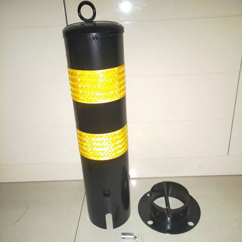 均缕挡车桩防撞路桩请勿泊车隔离地桩禁止停车桩固定铁立柱带锁拦车桩