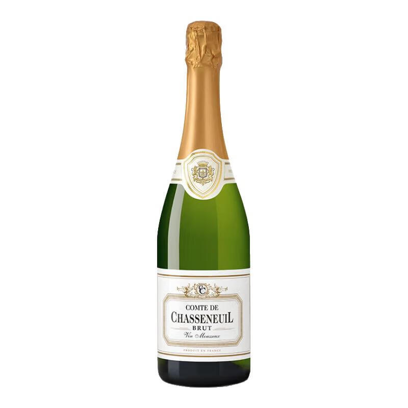 尤尔夏森天然型高泡起泡酒 半干型葡萄酒 法国原瓶进口红酒750ml 天然型高泡起泡葡萄酒