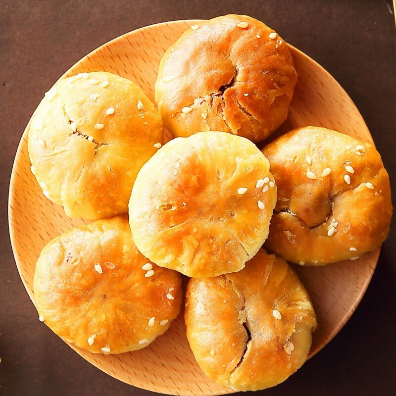 味滋源网红零食 休闲特产小吃饱腹代餐点心小零食 黄山烧饼170g/袋 原味 1件