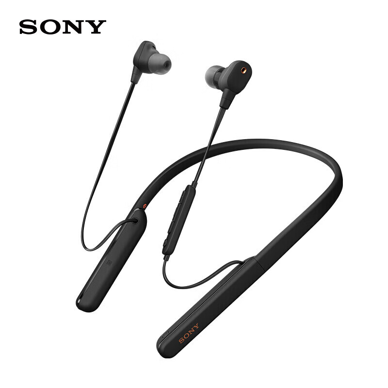 索尼（SONY） WI-1000XM2颈挂式无线蓝牙耳机高音质降噪耳麦主动降噪入耳式手机免提高清通话 黑色主图7
