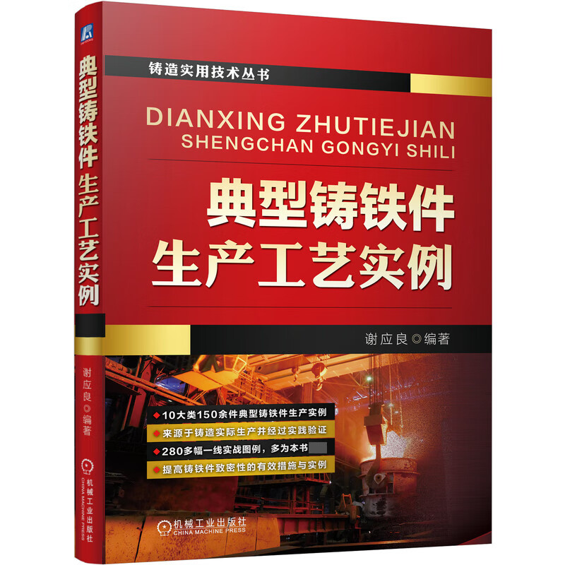 典型铸铁件生产工艺实例/铸造实用技术丛书 谢应良 铸造工艺性分析 生产工艺 材质选用 铸造工艺设计 致密