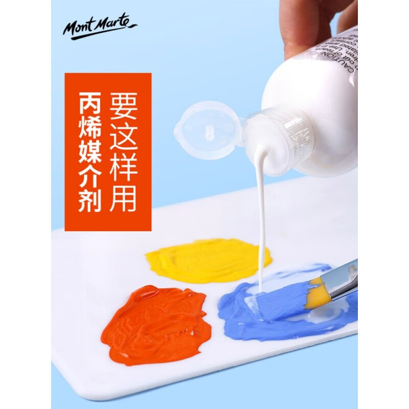 丙烯颜料调和液亮光剂哑光剂透明保护漆亚光助剂底涂绘画透明防水防晒丙烯媒介剂上光油 60ML调和液 单瓶