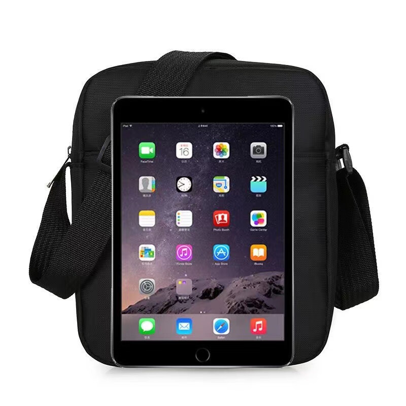 男包风潮单肩斜挎包休闲男士包包多功能生意包牛津布商务背包 蓝色