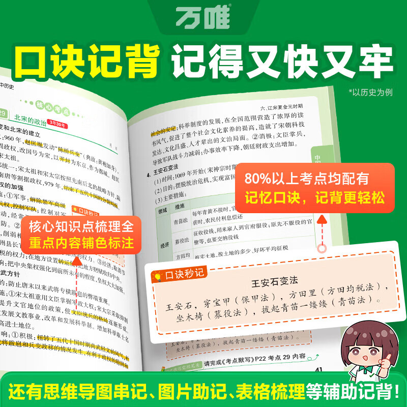 万唯口诀秒记初中小四门2025中考必背知识点初一初二初三789年级道法历史生物地理政治基础知识手册套装万维教育官方旗舰店 口诀秒记 初中小四门【道历生地】4本套装