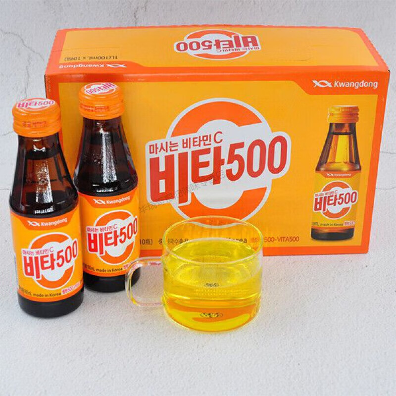 茗仟(mingqian)韩国维他500维c苹果味饮品健康维他命饮品便携果味饮料