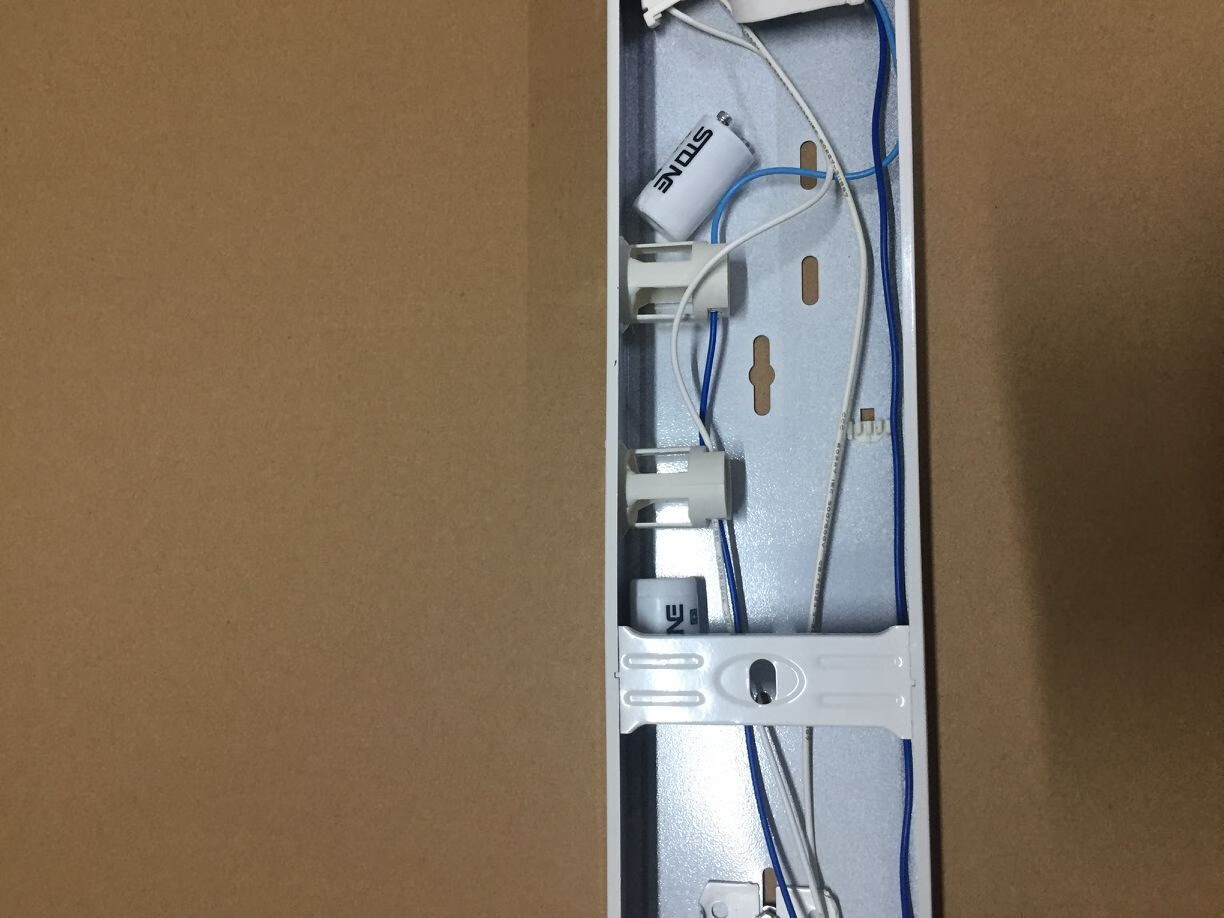 麟兽【旗舰自营】双管荧光灯老式电感日光灯架双管单管带罩电棒启辉器