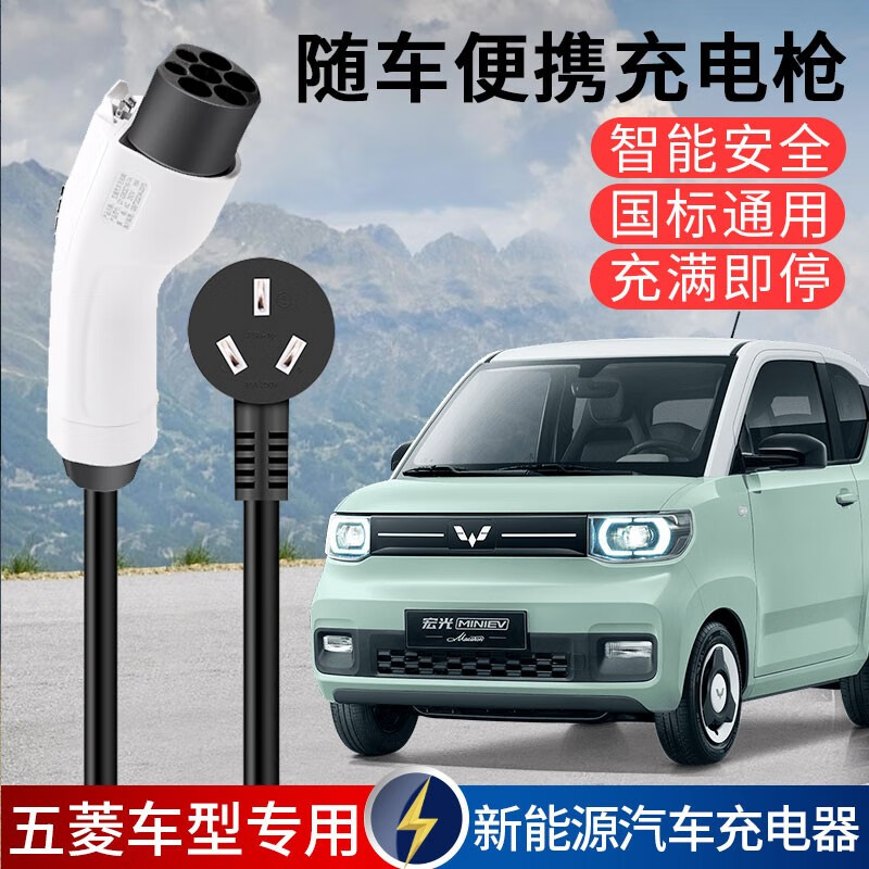 充电器枪8a 16a 32a 3kw 7kw随车充便携式家用交流 五菱宏光mini荣光