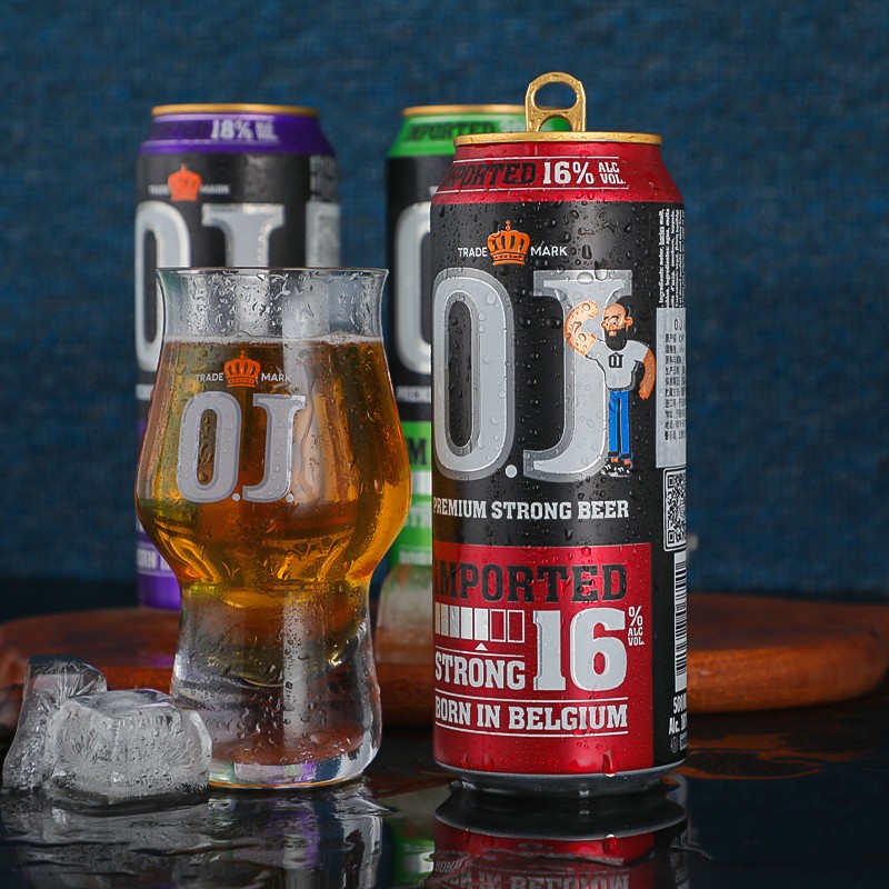 j.烈性啤酒 高度啤酒 oj啤酒 原装进口啤酒 精酿拉格 16度 6听