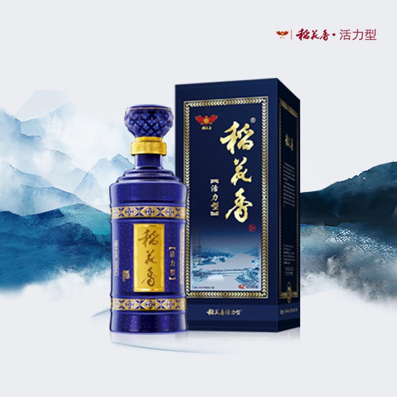 稻花香 活力型 浓香型白酒 42度500ml 盒装 500ml*1瓶
