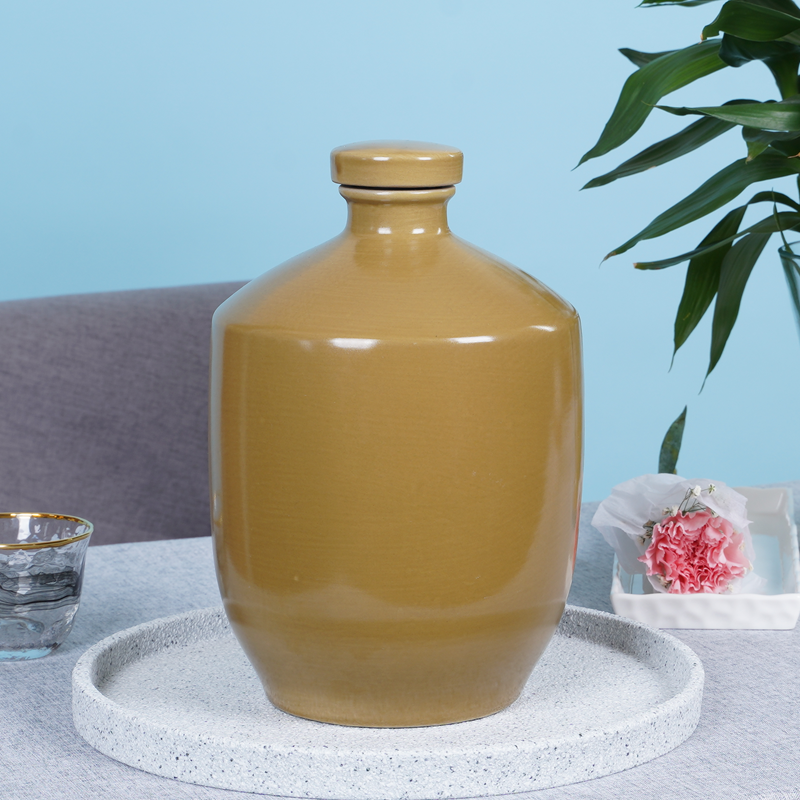 煜化3/5/10斤装酒罐酒坛陶瓷土陶家用酒缸私藏密封老式装酒瓶子 d青釉