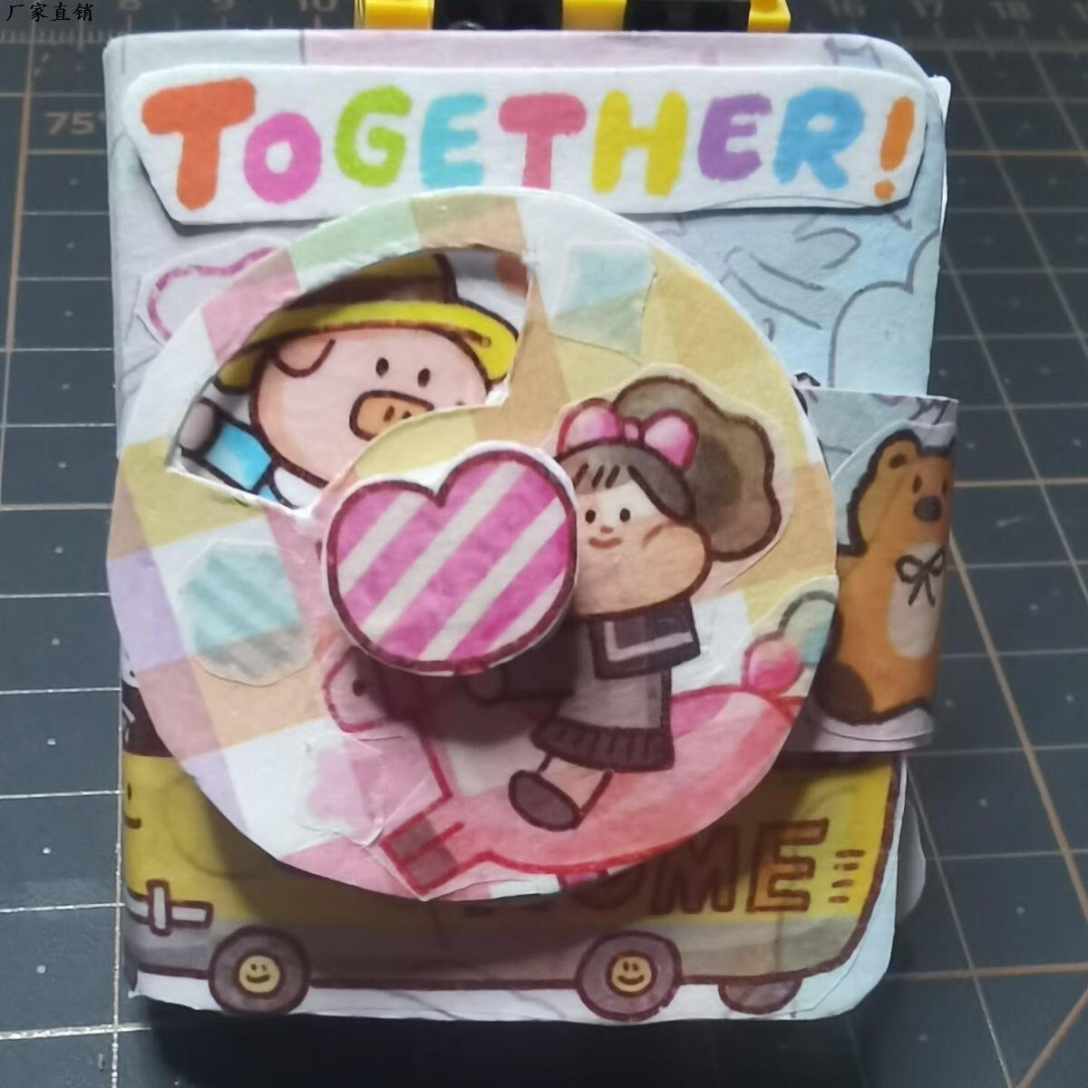 豆豆本小机关 豆豆本肉球魔术贴大佬自制手工书成品麻薯小机关迷 三页