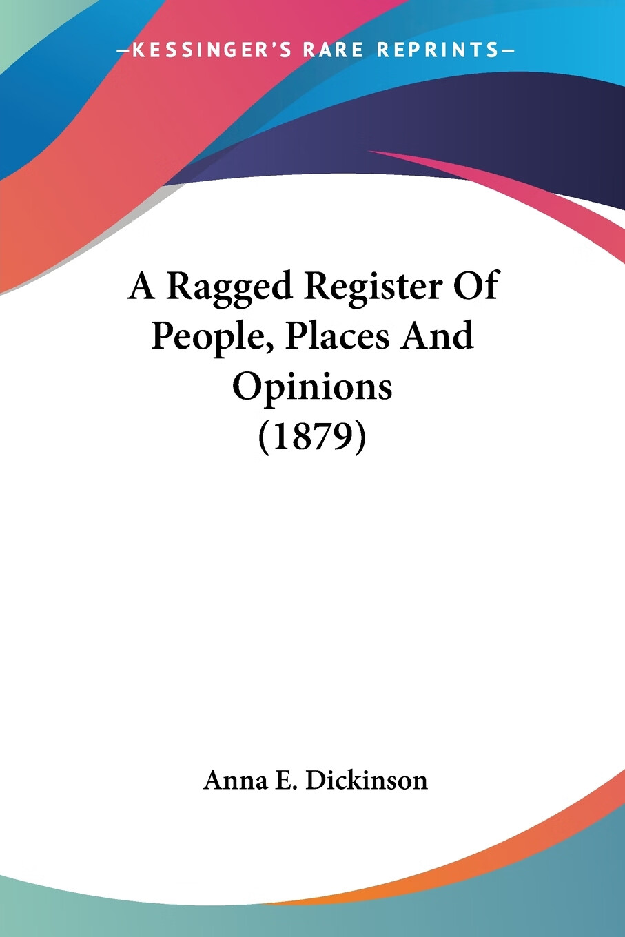 【预售 按需印刷】a ragged register of people, places and