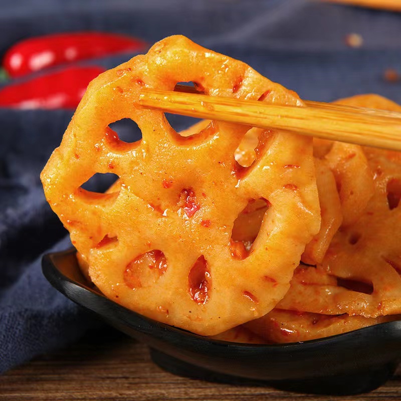 恒愎卤藕片黑鸭味香辣味卤素菜莲藕片下饭菜休闲小吃解馋 黑鸭味600g*