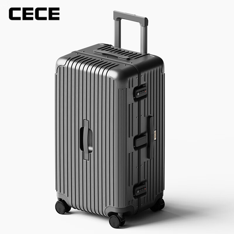 cece加厚结实超大容量行李箱女PC铝框拉杆箱密码箱旅行箱万