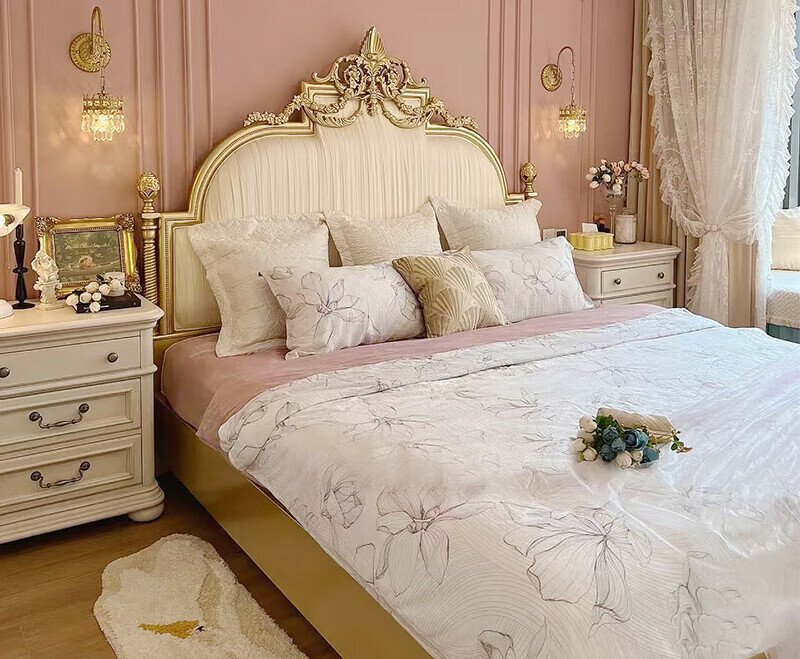 乐俏云法式轻奢实木双人主卧大床欧式经典1.