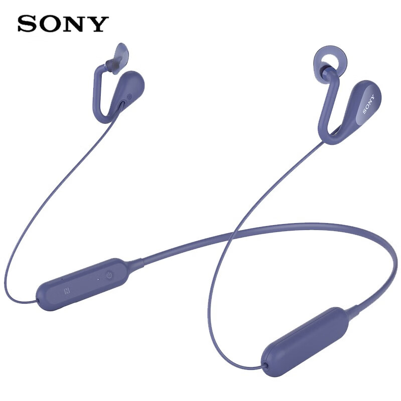 SONY索尼 SBH82D 蓝牙耳机 开放式无线立体声挂耳式运动散步耳塞 浅蓝色