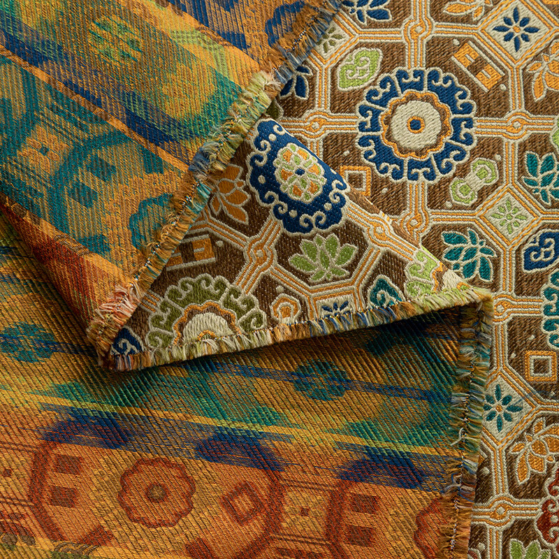 锦面料包装锦盒书画装裱古玩影视装饰手工服装布料 盘绦纹(门幅150cm)