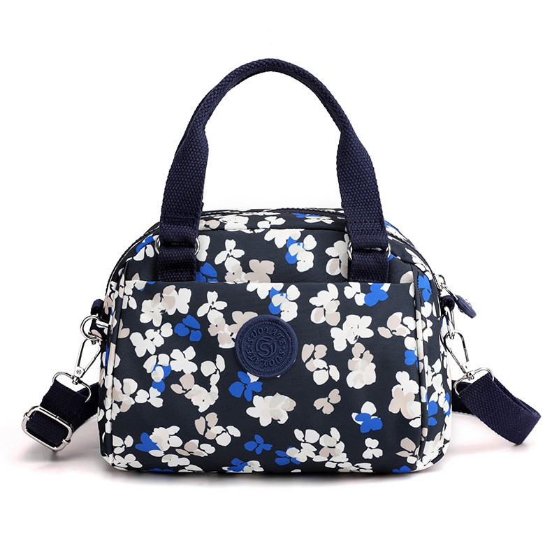 尼龙帆布包女印花多层大容量女时尚休闲新潮旅行背包耐磨手拎女士布包