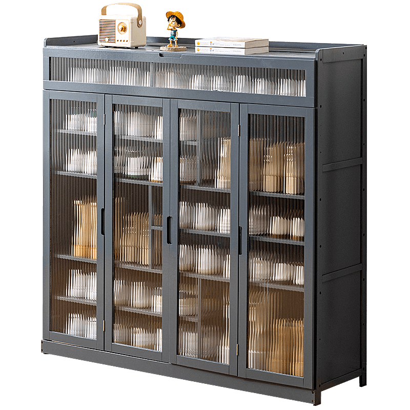 木马人多层翻门大鞋柜客厅门口简易玄关柜子家用实木带门防尘鞋架子超薄楠竹大容量换鞋凳穿鞋凳门厅柜  【长虹透明门】二门-5层