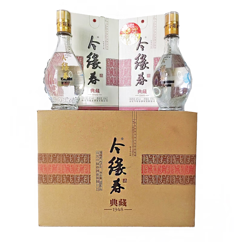 料酒今缘春典藏1948酒枣庄特产42度35度今缘春地方名酒 500ml6瓶 500