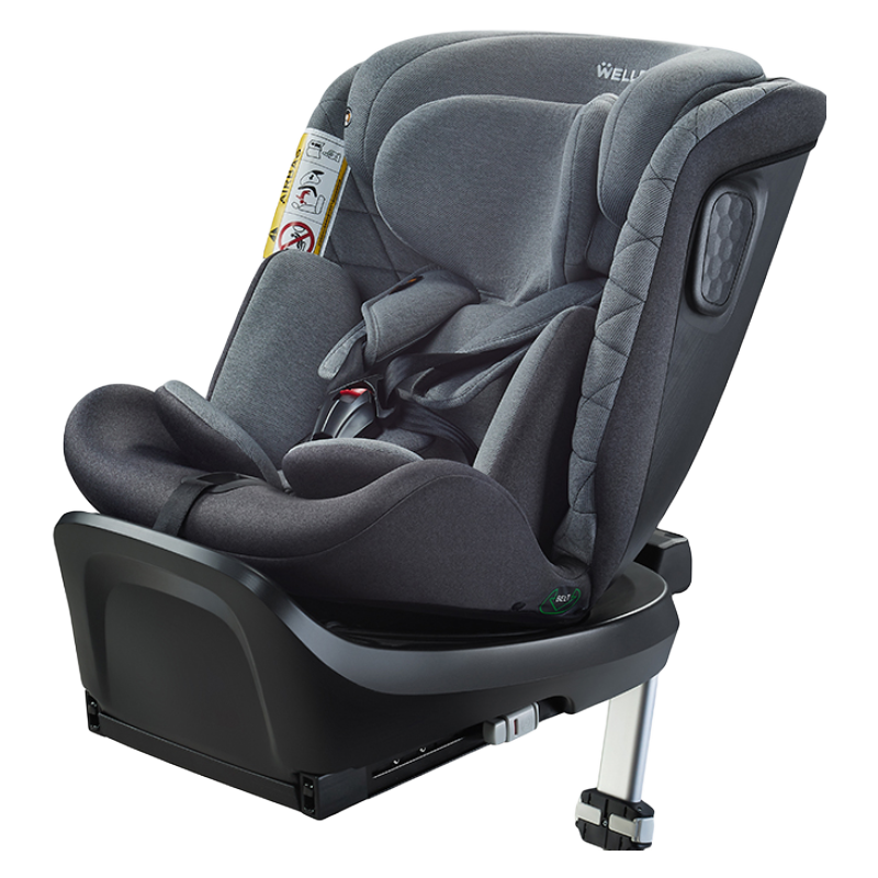 惠尔顿儿童安全座椅0–12岁新生婴儿汽车用360旋转全段i-size认证宝宝车载可坐可躺WD034 WD034-骑士黑10052302170288