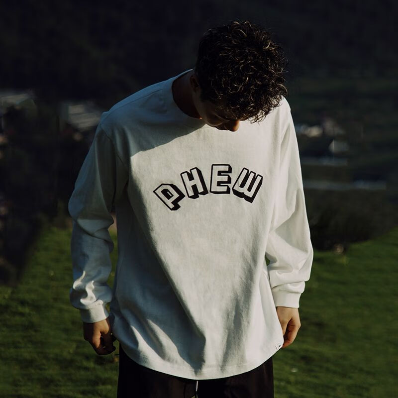 凤桐花国潮情侣印花宽松大码圆领长袖t恤秋装ins加绒打底衫上衣 phew