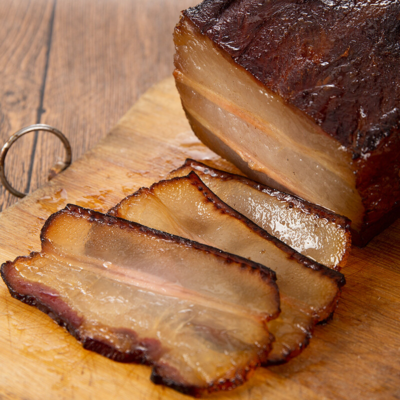 鸿沅偏肥腊肉湖南安化正宗特产手工烟熏自制湘西农家熏肉五花腊肉500g