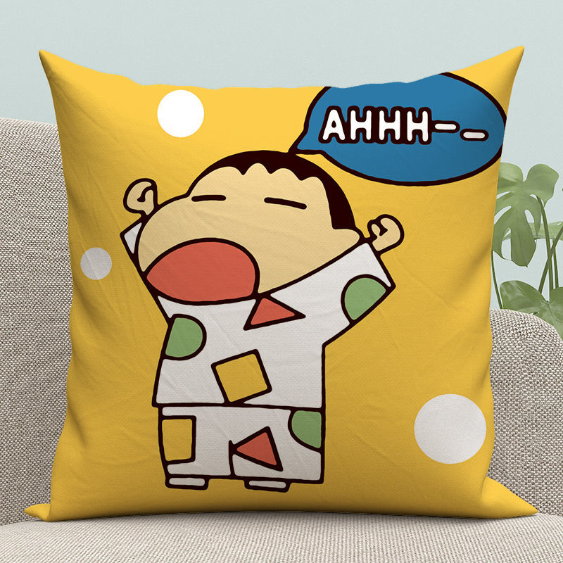 蜡笔小新抱枕卧室床头上靠背垫椅子靠枕套【京闪配送】 蜡笔小新2号