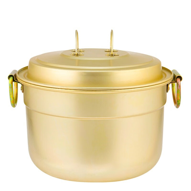 特厚大号铝蒸锅 老式大铝锅 黄铝汤锅 (商用)特特厚54cm黄铝锅 蒸 
