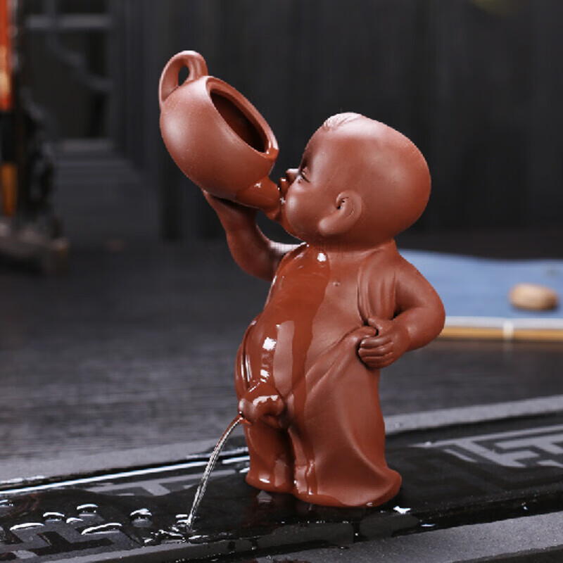 轩倪诗2023新款撒尿茶童紫砂茶宠泡茶童子尿茶壶小孩尿尿茶具创意尿童